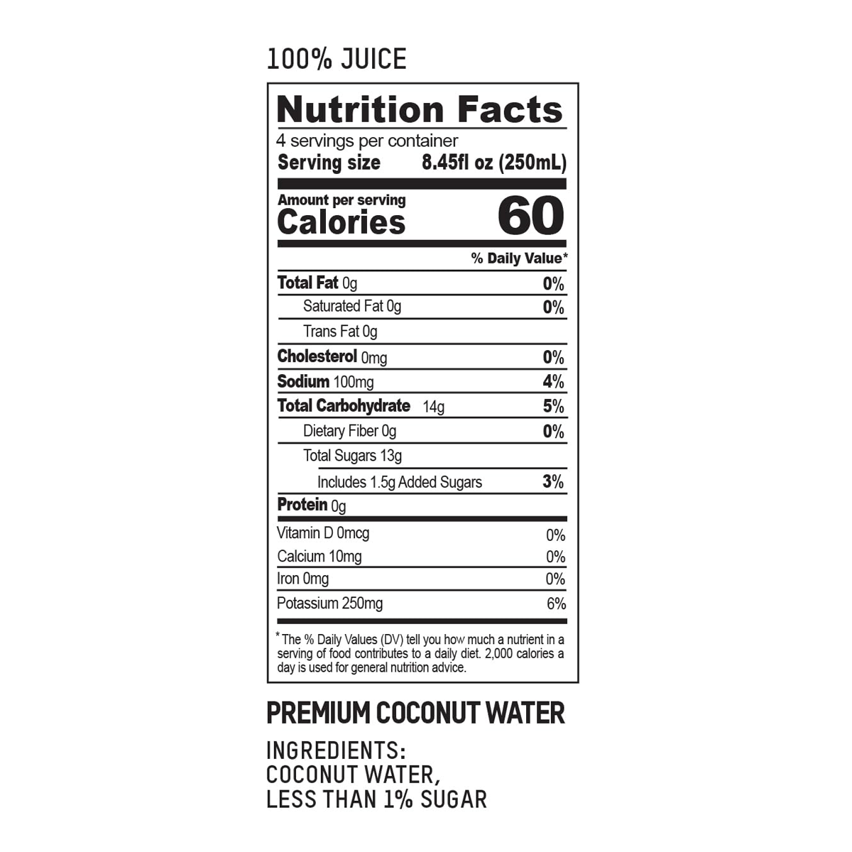 Pure Coconut Water - 1 Liter Bottle