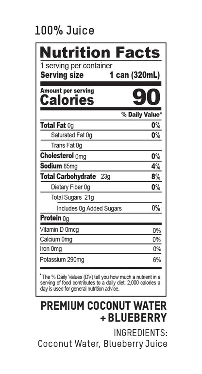 Premium Coconut Water + Blueberry (320mlx12)